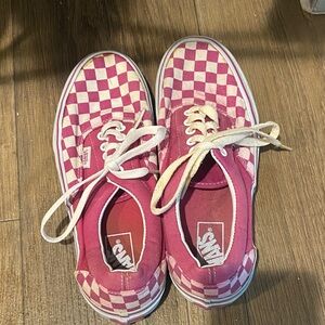 Vans Pink Checkered Sneakers